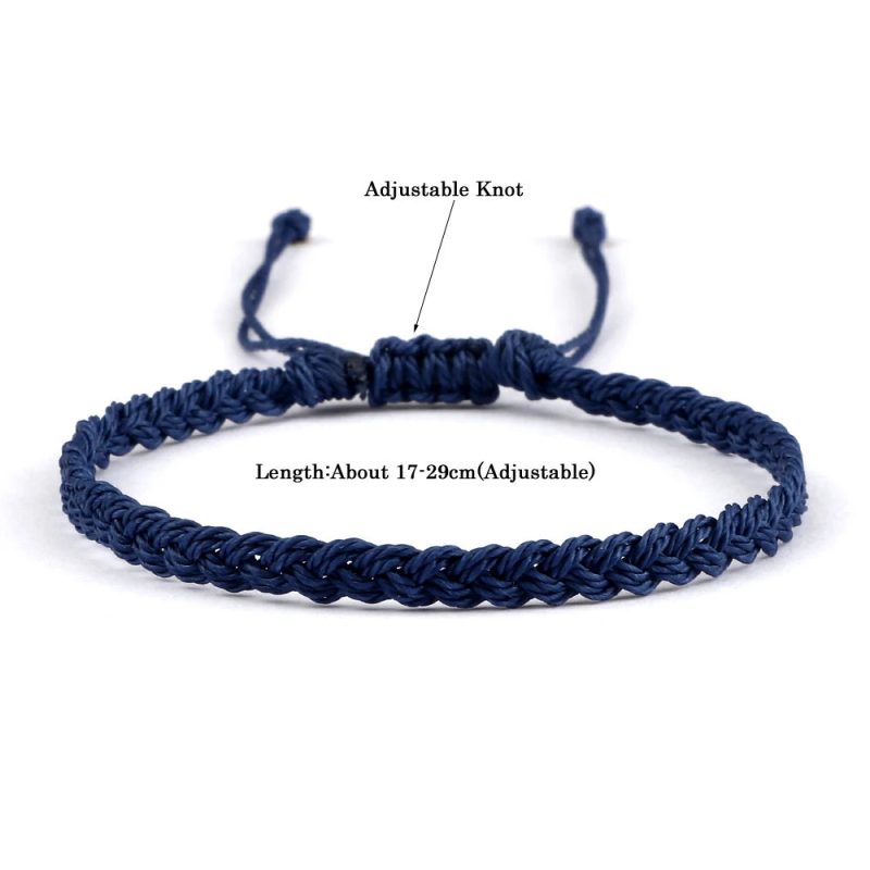 Adjustable Waterproof Wax String Bracelet – Handmade Tibetan Buddhist Friendship & Prayer Jewelry - Image 6