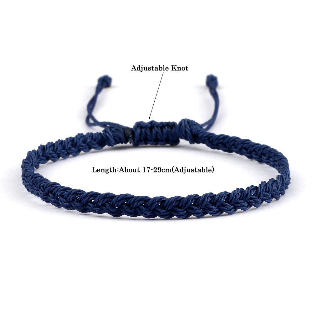Adjustable Waterproof Wax String Bracelet – Handmade Tibetan Buddhist Friendship & Prayer Jewelry - Image 6