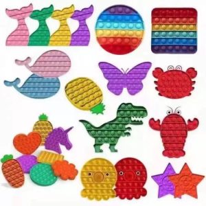 Pop Fidget Stress Reliever Toys – Rainbow Push Bubble Antistress Toy