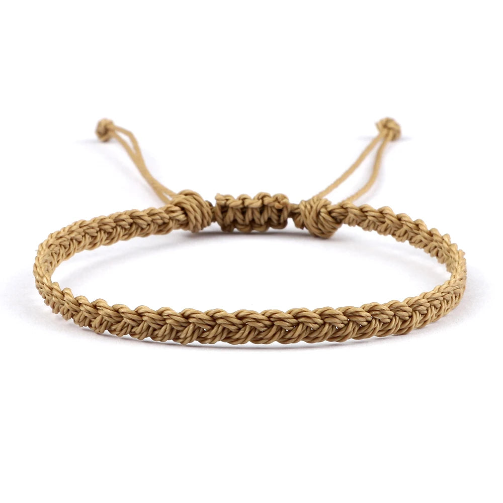 Adjustable Waterproof Wax String Bracelet – Handmade Tibetan Buddhist Friendship & Prayer Jewelry - Image 11