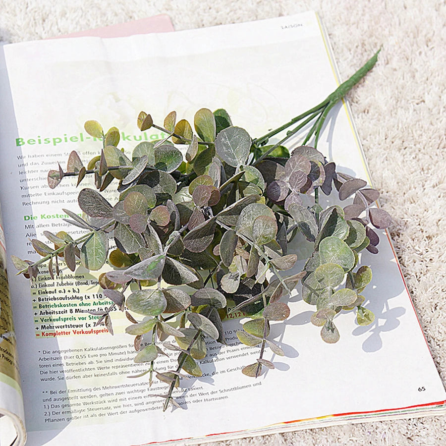 Artificial Green Eucalyptus Branch – Plastic Faux Plant for Home, Vase, Garden & Event Decor - Image 6