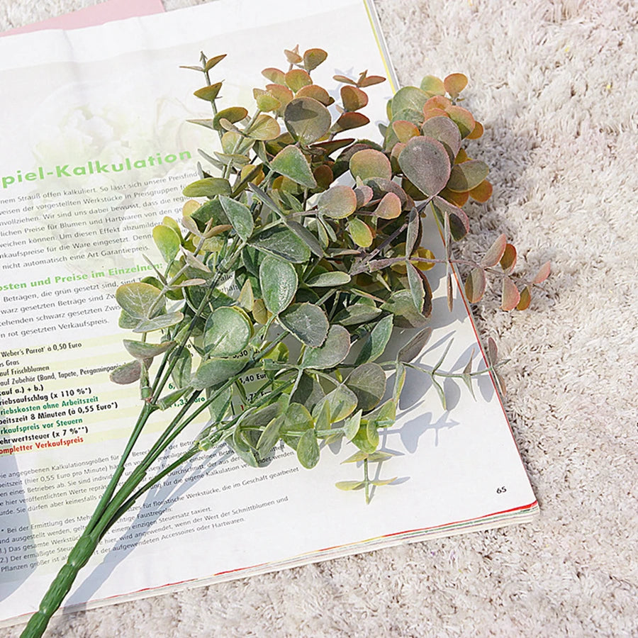 Artificial Green Eucalyptus Branch – Plastic Faux Plant for Home, Vase, Garden & Event Decor - Image 5
