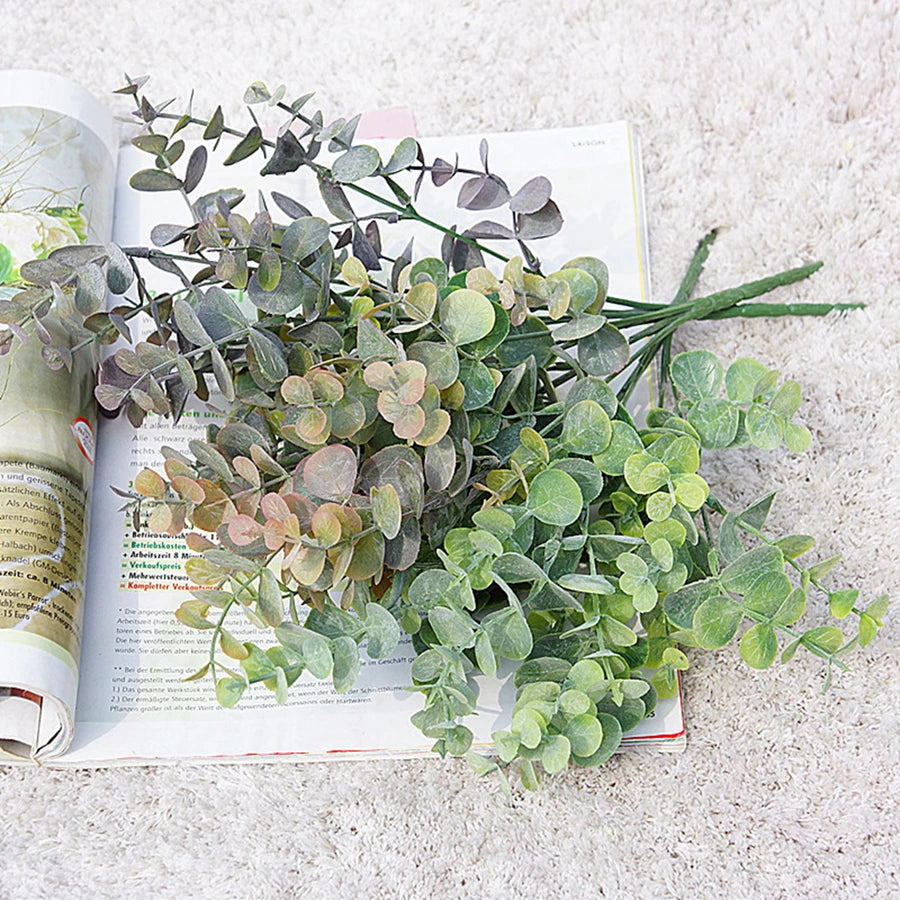 Artificial Green Eucalyptus Branch – Plastic Faux Plant for Home, Vase, Garden & Event Decor - Image 3