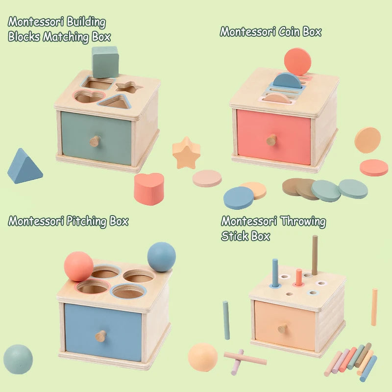 Baby Montessori Sensory Toy - Object Permanent Box - Image 3