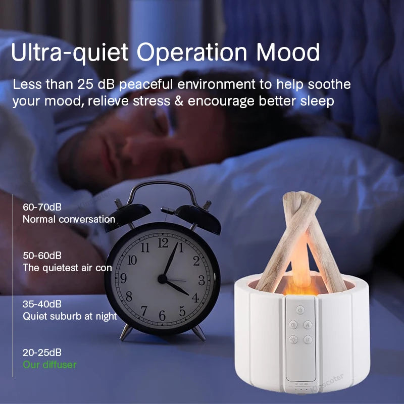 KINSCOTER Simulated Flame Aroma Diffuser & Ultrasonic Humidifier - Image 3