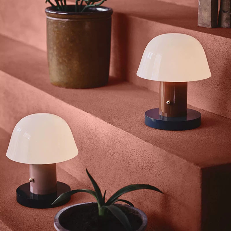 Mushroom Table Lamp Warm Color Night Light USB