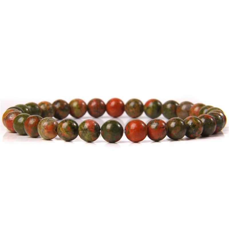 6MM Natural Stone Bead Stretch Bracelet – Energy Healing Agate Elastic Bangle for Men & Women - Image 22