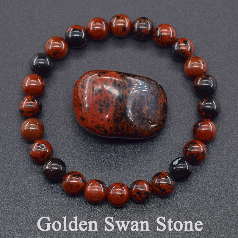 Natural Red Stripe Agate & Carnelian Bead Bracelet – Healing Crystal Jewelry for Men & Women - Image 17