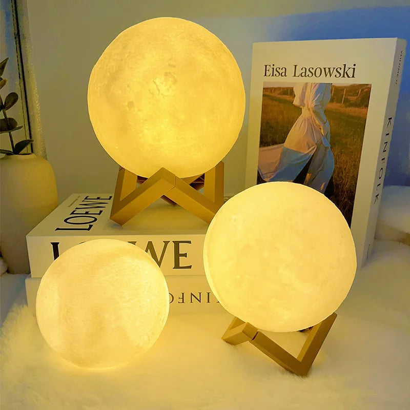 Children's Day Hand-Painted Moon Light