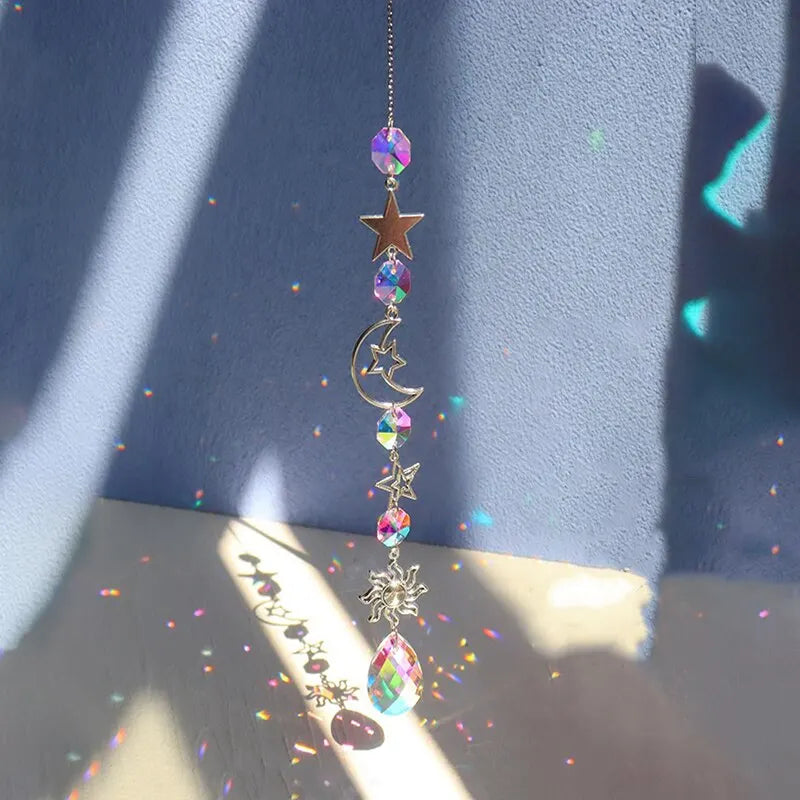 Galaxy Star Moon Crystal Wind Chime Pendant - Image 3