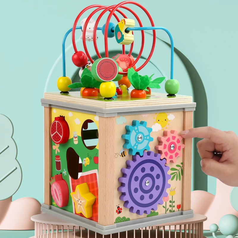 Montessori Wooden Beaded Treasure Box - Image 3