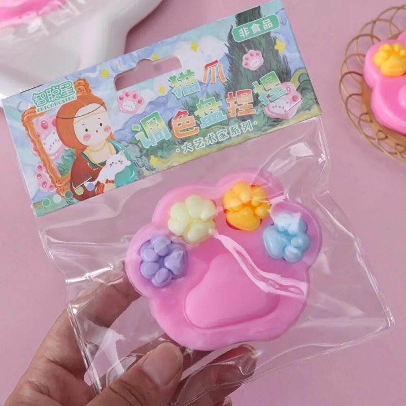 Kawaii Cat Paw Squeeze Toy - Colorful Stress Relief Novelty - Image 5
