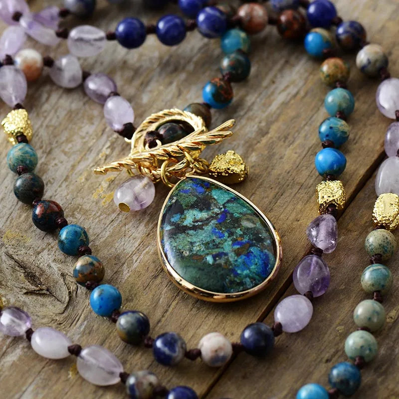 Healing Crystal Teardrop Pendant Necklace - Image 5