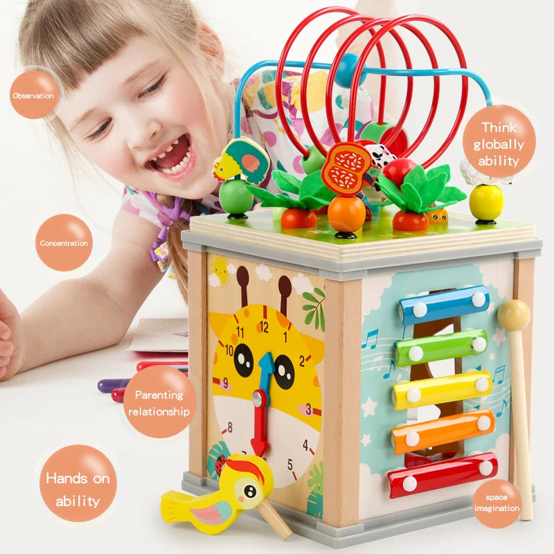 Montessori Wooden Beaded Treasure Box - Image 2