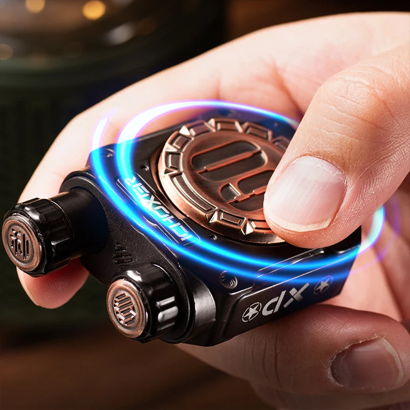 Double Column Linkage Ratchet Button Fidget Spinner - Image 2