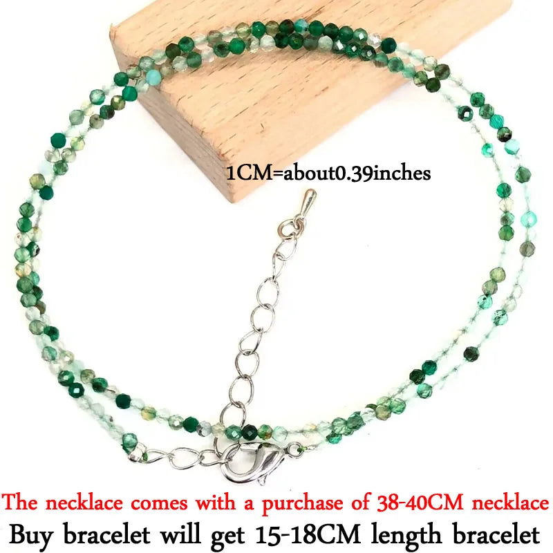 2–3mm Natural Stone Beaded Necklace – Handmade Mini Crystal Healing Jewelry for Women - Image 33
