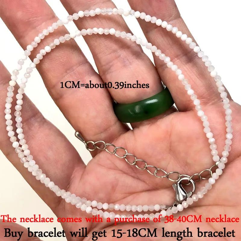 2–3mm Natural Stone Beaded Necklace – Handmade Mini Crystal Healing Jewelry for Women - Image 24