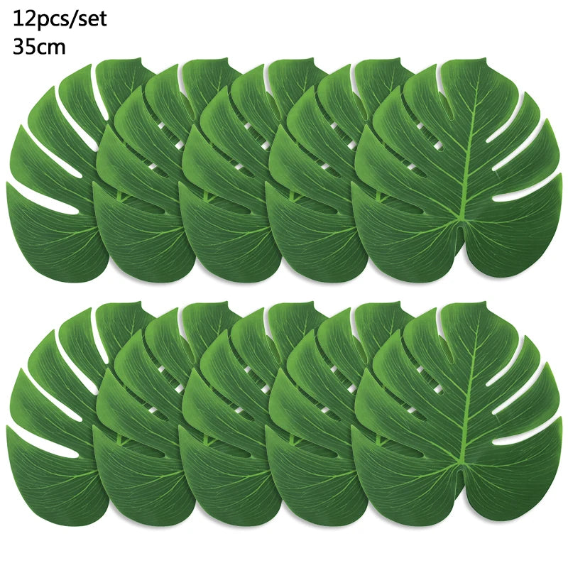 Artificial Tropical Palm Leaves – Hawaiian Luau & Jungle Theme Party Decor for Home & Events - Image 8