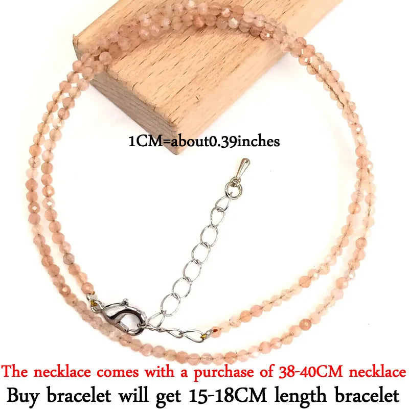 2–3mm Natural Stone Beaded Necklace – Handmade Mini Crystal Healing Jewelry for Women - Image 35