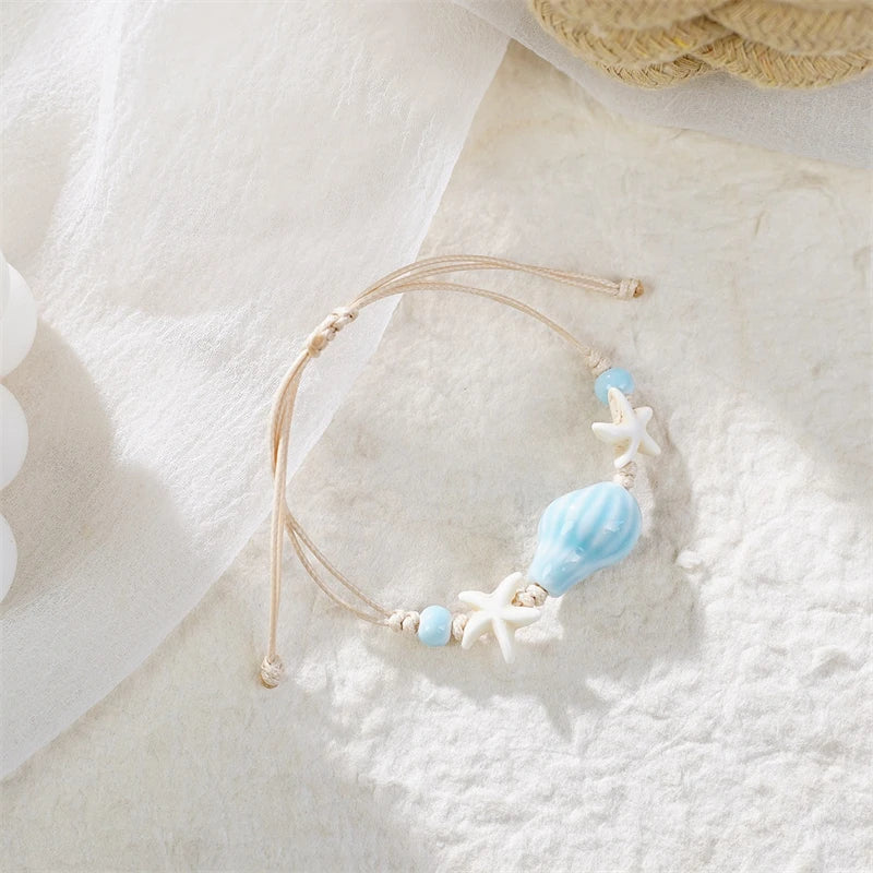 Bohemia Sea Turtle & Ocean Charm Bracelet – Adjustable Beach Jewelry for Women - Image 5