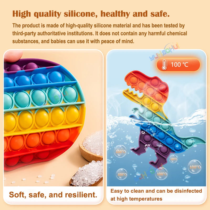 Rainbow Pop Push Bubble Fidget Toy - Image 5
