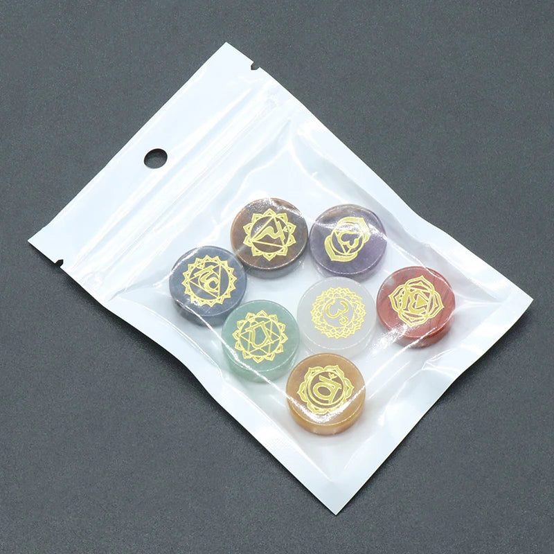 7PCS Seven Chakras Natural Crystal Set – Amethyst, Sodalite, Clear Quartz & More for Reiki, Yoga & Aura Healing - Image 4