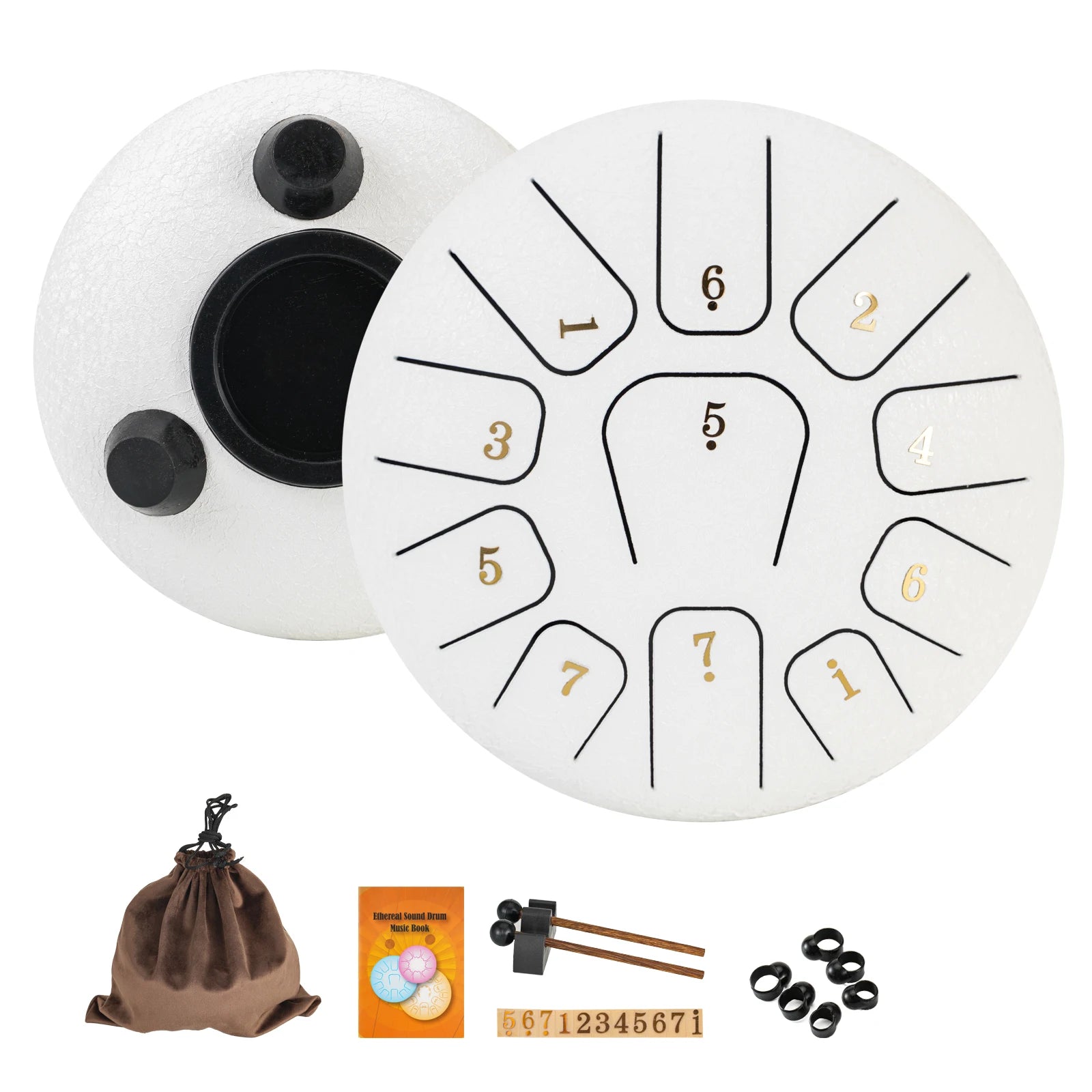 Miwayer 6" Steel Tongue Drum Gift Set – 11-Note Sound Healing Instrument with Tuning Kit - Image 12