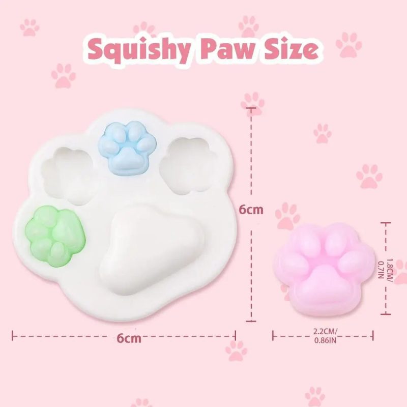 Kawaii Cat Paw Squeeze Toy - Colorful Stress Relief Novelty - Image 6