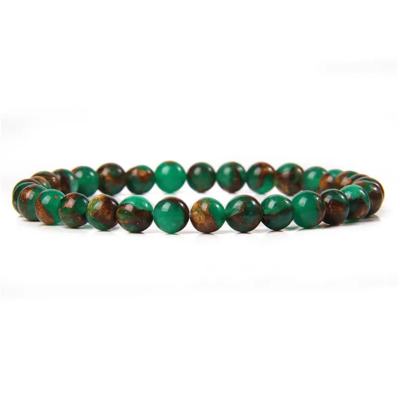 6MM Natural Stone Bead Stretch Bracelet – Energy Healing Agate Elastic Bangle for Men & Women - Image 35