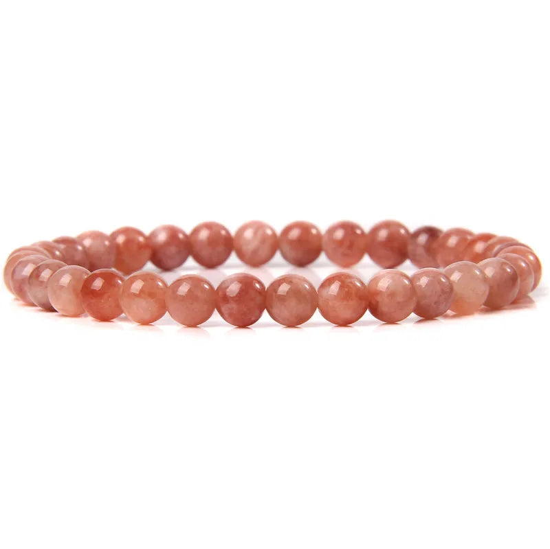 6MM Natural Stone Bead Stretch Bracelet – Energy Healing Agate Elastic Bangle for Men & Women - Image 28
