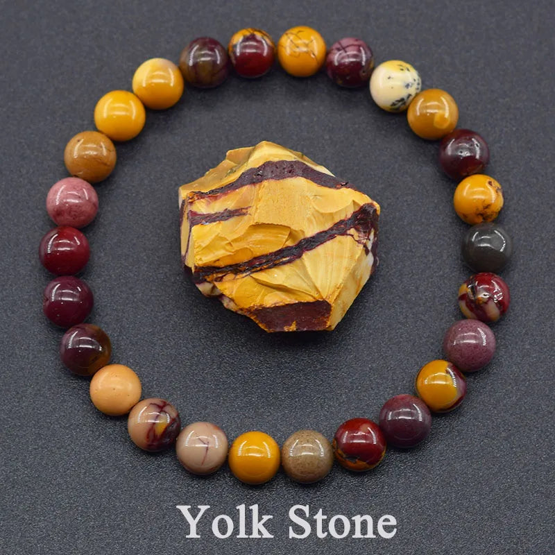 Natural Red Stripe Agate & Carnelian Bead Bracelet – Healing Crystal Jewelry for Men & Women - Image 13