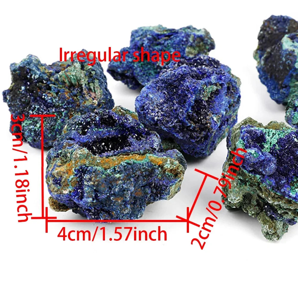 Natural Azurite Malachite Symbiotic Stone – Geode Crystal Specimen for Reiki Healing & Decorative Collectibles - Image 2