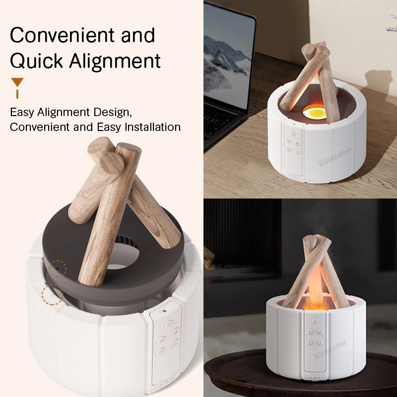 KINSCOTER Simulated Flame Aroma Diffuser & Ultrasonic Humidifier - Image 5
