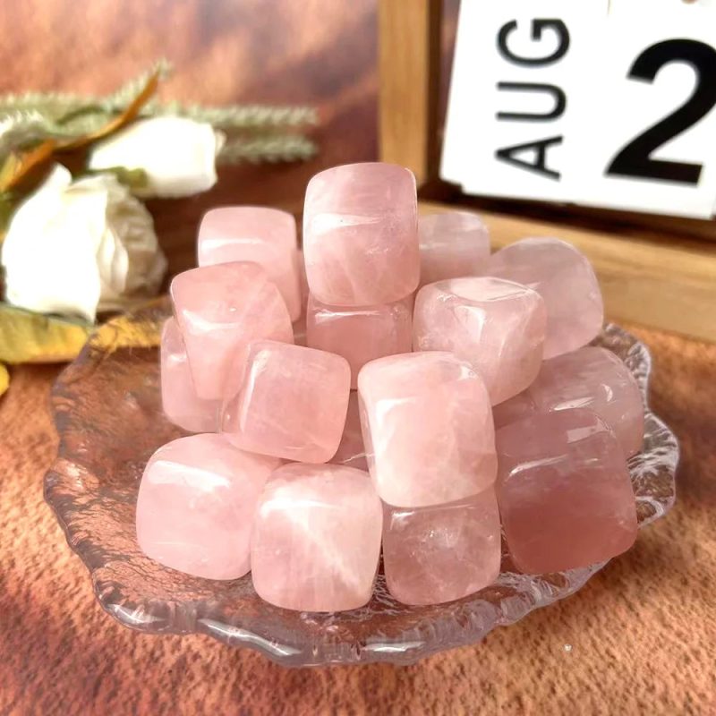 Natural Crystal Tumbled Stone Cubes – Polished Quartz, Amethyst & Gemstones for Healing, DIY & Decor - Image 26