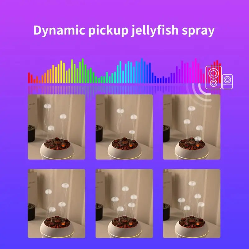 Dynamic Jellyfish Air Humidifier with Remote Control and Colorful Night Lights - Image 3