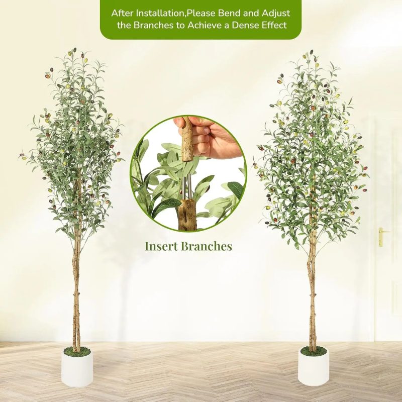 Artificial Olive Tree, 5ft/6ft/7ft Tall Faux Artificial Plant - Image 10