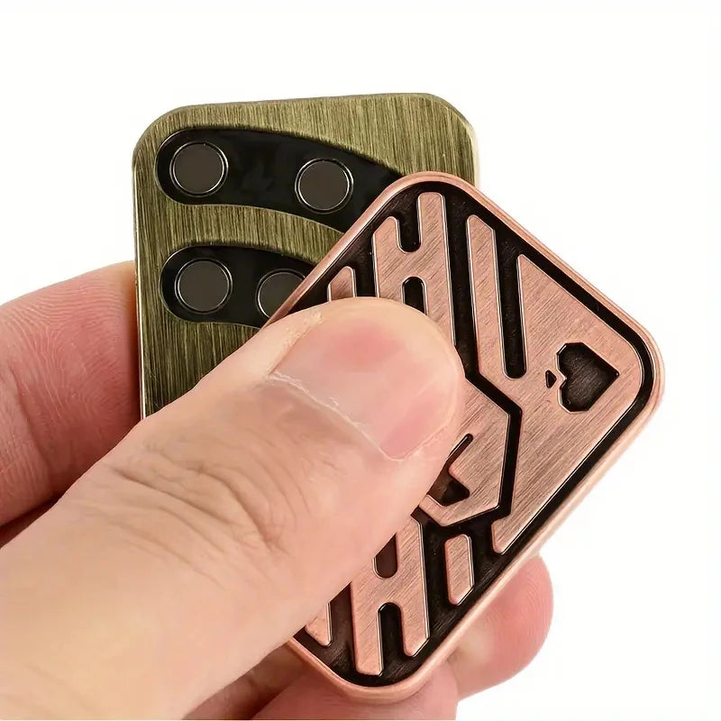 KK AA Fidget Slider Metal Skull Push Slider Stress Relief Toy Anti Stress EDC Top Spinning Poker Toys  Adults Gifts - Image 3