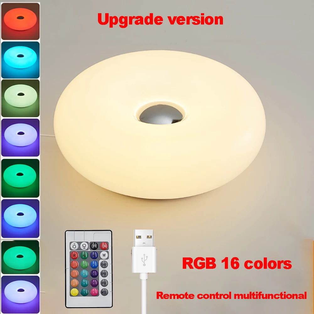 Bauhaus Donut Ambient Light – USB Plug-In Bedside Lamp for Bedroom, Living Room & Dining Room Decor - Image 9
