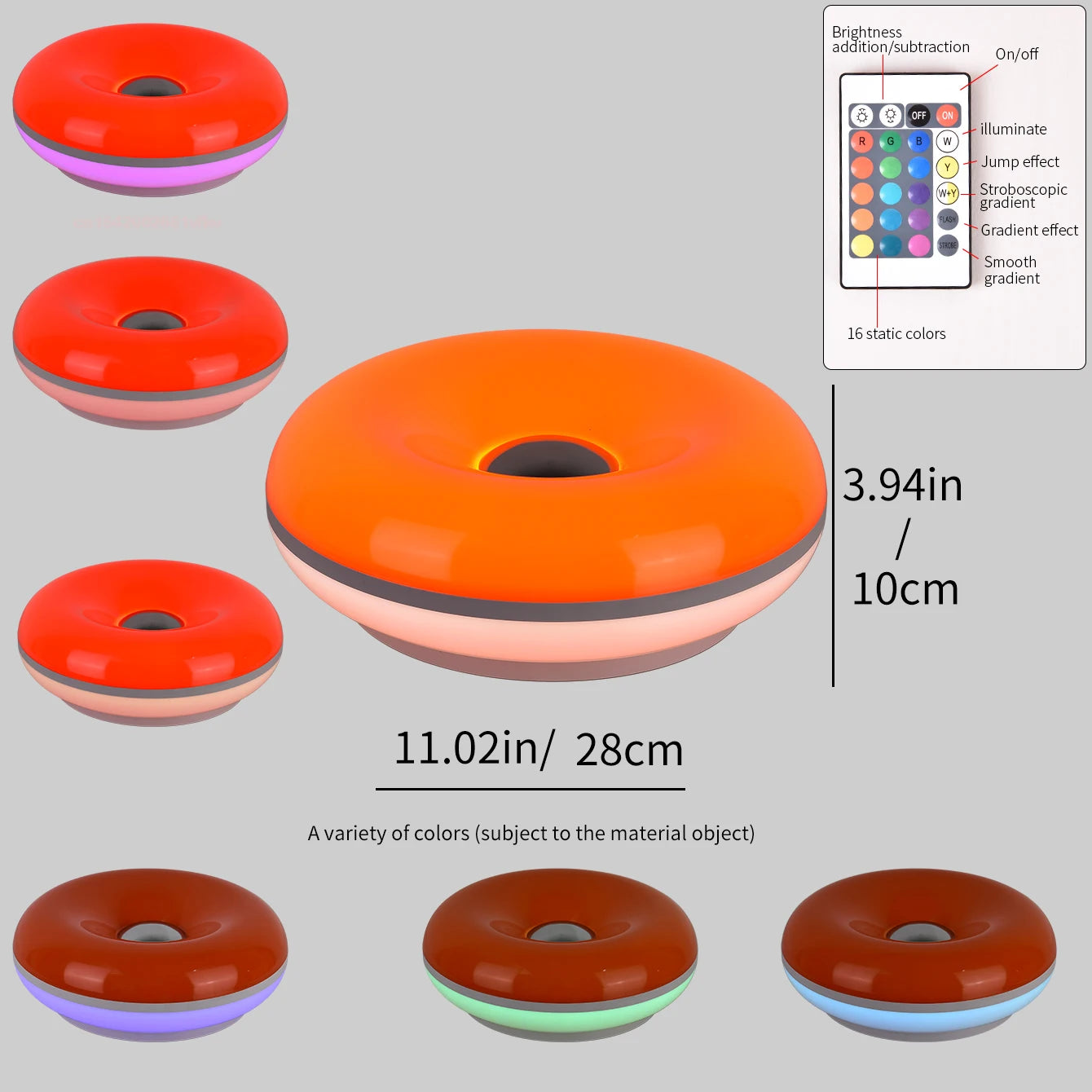 Bauhaus Donut Ambient Light – USB Plug-In Bedside Lamp for Bedroom, Living Room & Dining Room Decor - Image 6