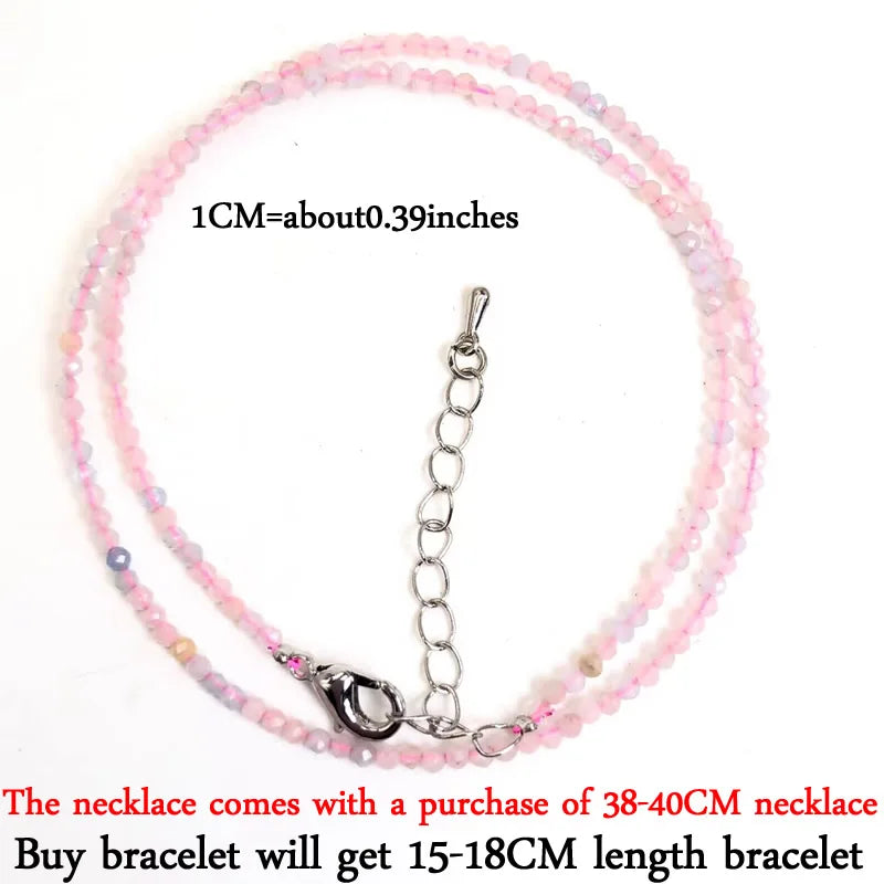 2–3mm Natural Stone Beaded Necklace – Handmade Mini Crystal Healing Jewelry for Women - Image 21