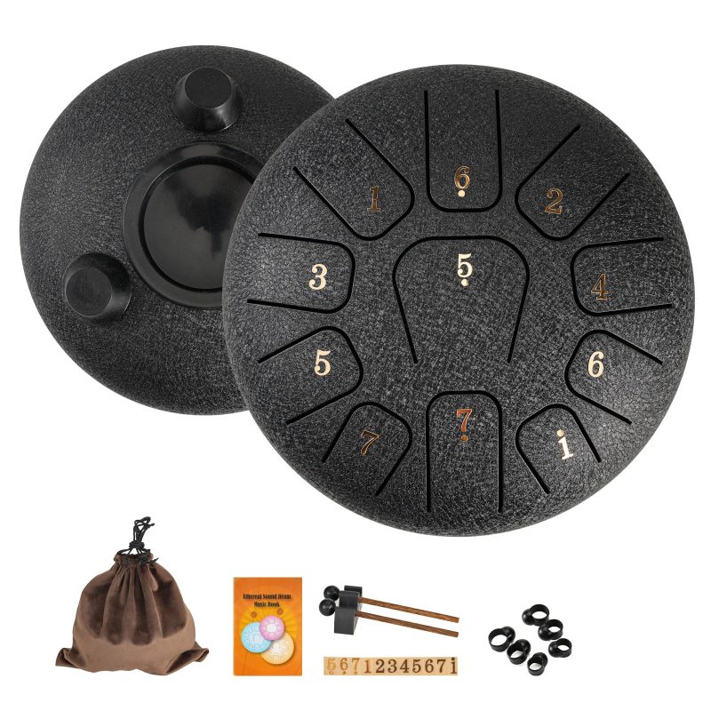 Miwayer 6" Steel Tongue Drum Gift Set – 11-Note Sound Healing Instrument with Tuning Kit - Image 9