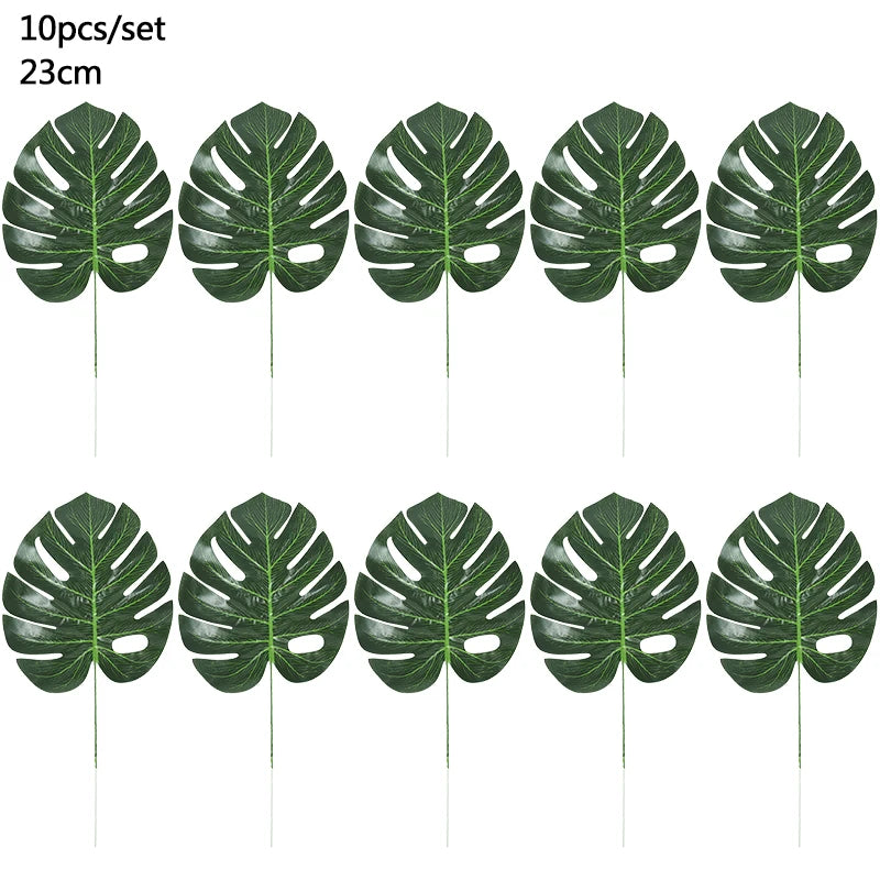 Artificial Tropical Palm Leaves – Hawaiian Luau & Jungle Theme Party Decor for Home & Events - Image 28
