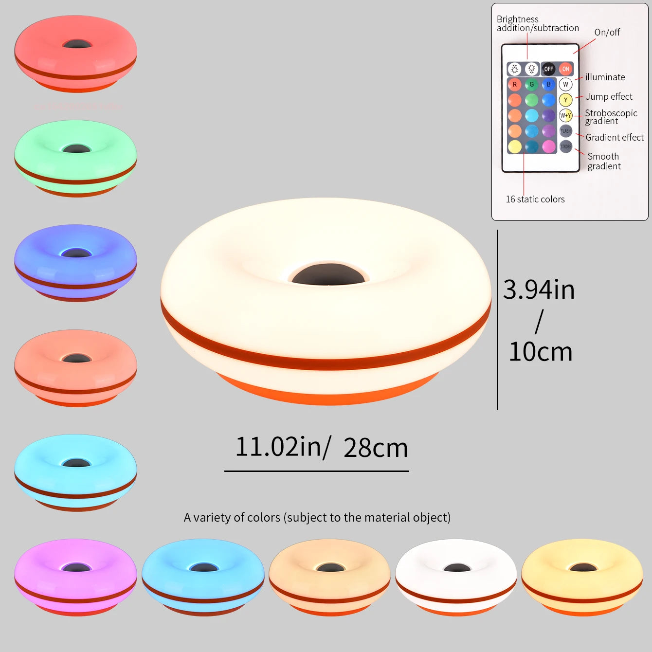 Bauhaus Donut Ambient Light – USB Plug-In Bedside Lamp for Bedroom, Living Room & Dining Room Decor - Image 7
