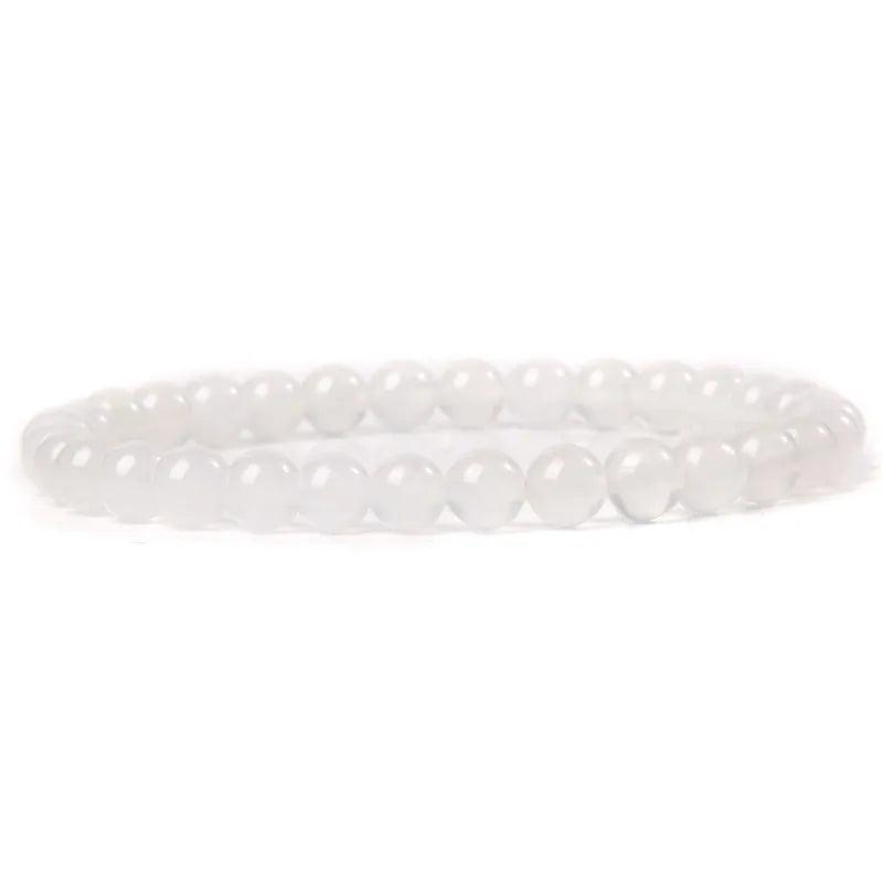 6MM Natural Stone Bead Stretch Bracelet – Energy Healing Agate Elastic Bangle for Men & Women - Image 8