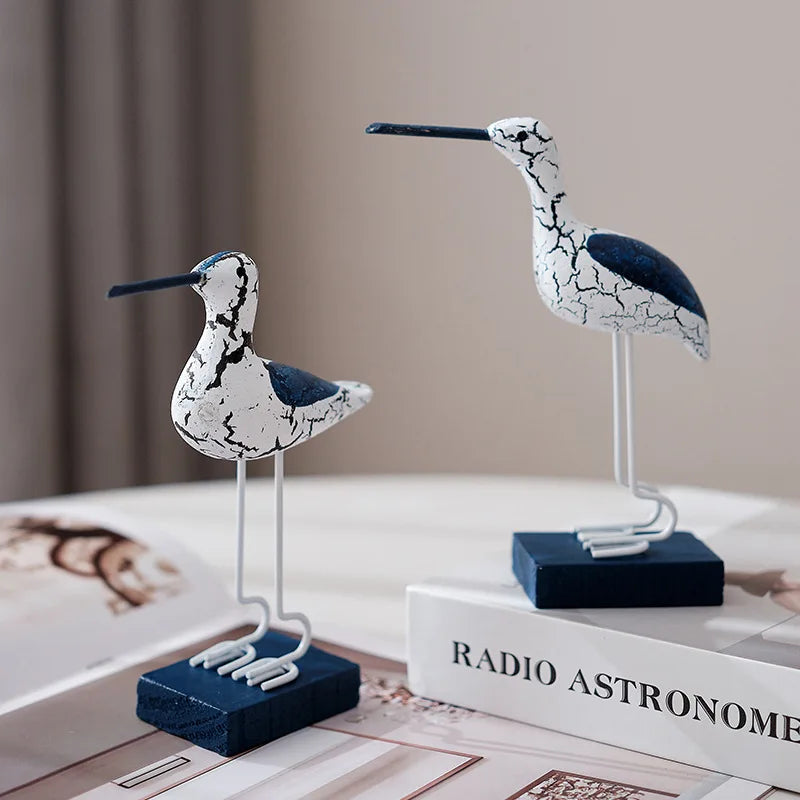 3pcs Wooden Seagull Figurine Set – Nautical Coastal Ornaments for Beach-Themed Home & Garden Decor - Image 4