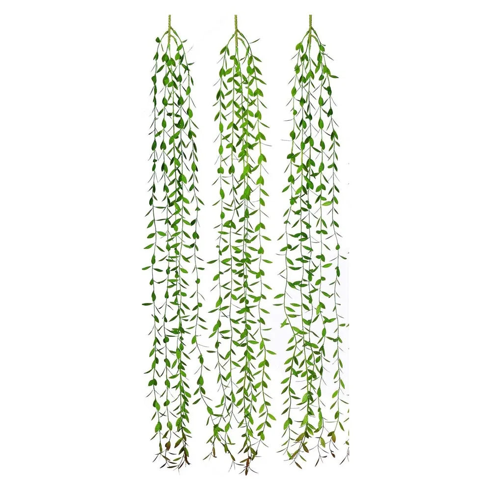 Artificial Ivy Willow Garland with String Lights – Hanging Greenery for Wall, Party, Wedding & Home Decor - Image 8