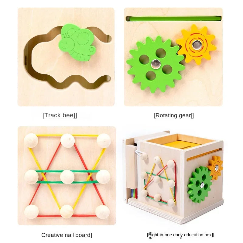 8-in-1 Montessori Permanence Box - Carrot Shape Sorting Toy - Image 3