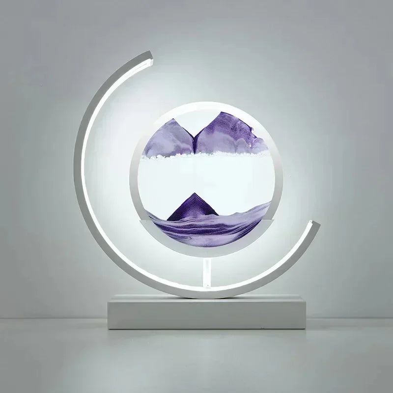 LED Moving Sand Art Table Lamp – 3D Quicksand Night Light Hourglass for Home Decor & Gifts - Image 16