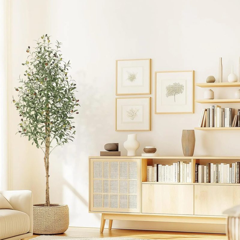 Artificial Olive Tree, 5ft/6ft/7ft Tall Faux Artificial Plant - Image 6