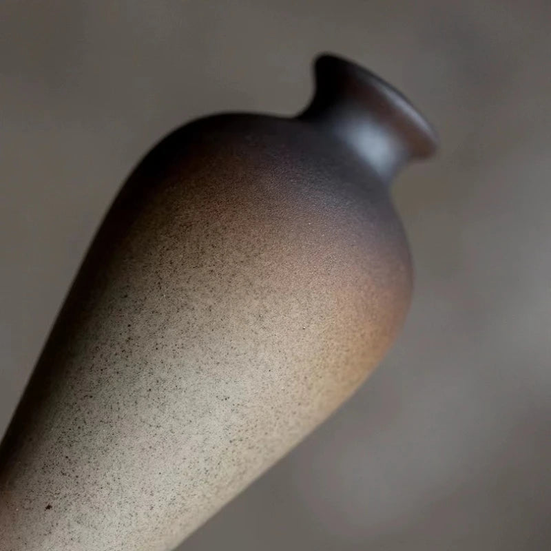 Chinese Retro Zen Ceramic Vase – Small Tabletop Flower Holder for Hydroponic & Minimalist Decor - Image 6